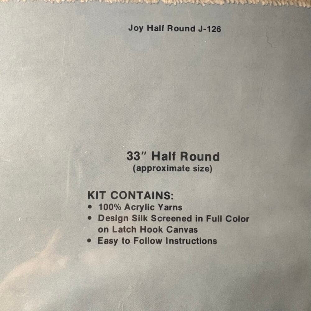 Christmas Latch Hook Rug Kit Vintage 1986 Sew Simple Joy Angels Half Round New - Picture 2 of 5